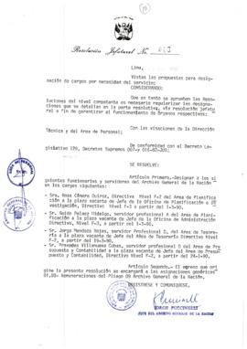 Resolución Jefatural N° 013-1990/AGN/J