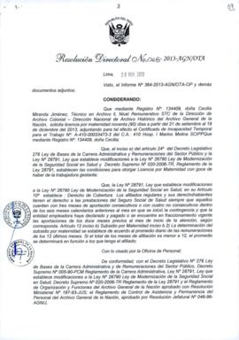 Resolución Directoral N° 068-2013-AGN/OTA