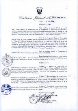 Resolución Jefatural N° 069-2008-AGN/J