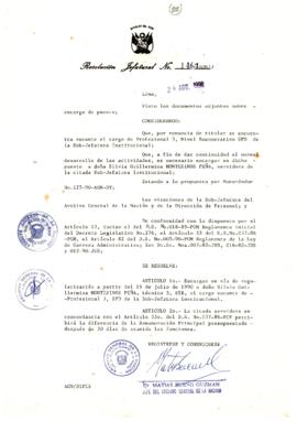 Resolución Jefatural N° 146.1-1990/AGN/J