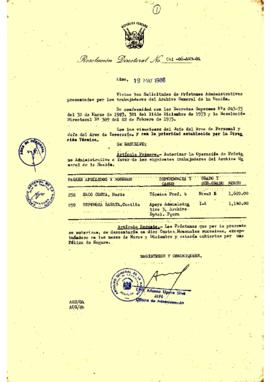 Resolución Directoral N° 41-86-AGN/OA
