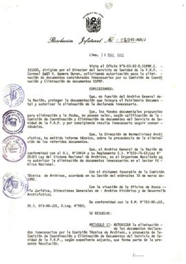 Resolución Jefatural N° 060-1992/AGN/J