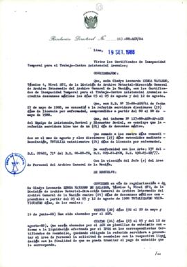 Resolución Directoral N° 063-88-AGN/OA