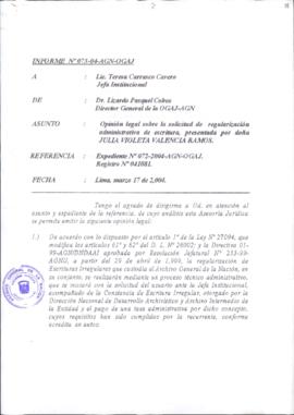 INFORME 073-2004-AGN-OGAJ