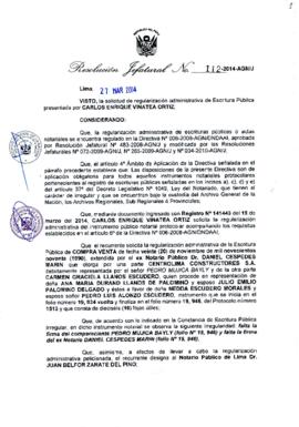 Resolución Jefatural N° 112-2014-AGN/J