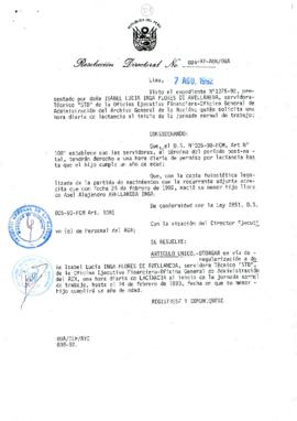 Resolución Directoral N° 024-92-AGN/OGA