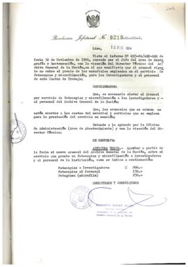 Resolución Jefatural N° 210-1984/AGN/J