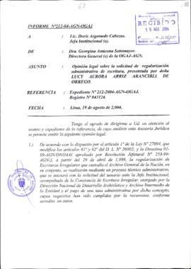 INFORME 212-2004-AGN-OGAJ