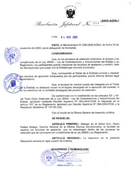 Resolución Jefatural N° 344-2005-AGN/J