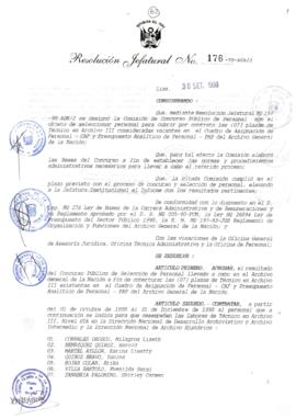 Resolución Jefatural N° 176-1998/AGN/J