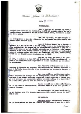 Resolución Jefatural N° 108-1986/AGN/J
