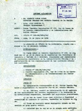 INFORME S/N-AGN-84