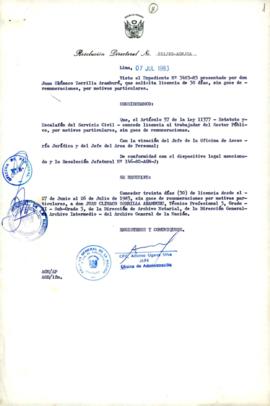 Resolución Directoral N° 051/83-AGN/OA