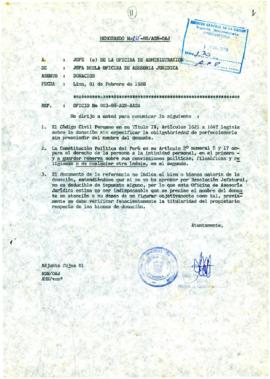 MEMORANDUM 015-88-/AGN-OAJ
