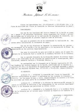 Resolución Jefatural N° 055-1990/AGN/J