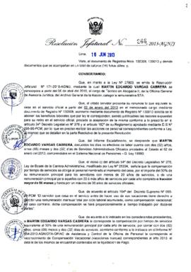 Resolución Jefatural N° 268-2013-AGN/J
