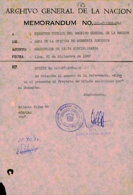 MEMORANDUM 201-87/AGN-JOAJ