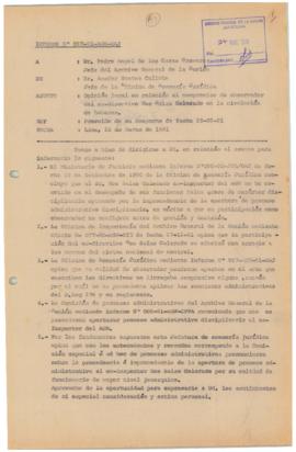 INFORME 057-91-AGN/OAJ