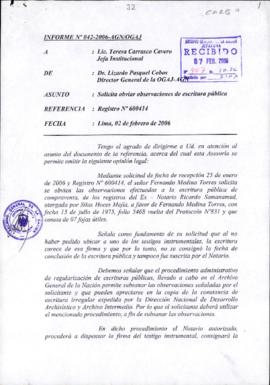 INFORME 042-2006-AGN/OGAJ