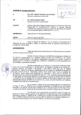 INFORME 143-2003-AGN-OGAJ