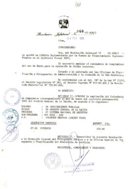 Resolución Jefatural N° 060-1991/AGN/J