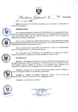 Resolución Jefatural N° 343-2018-AGN/J