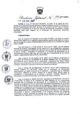 Resolución Jefatural N° 233-2017-AGN/J