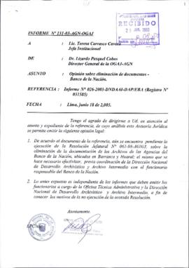 INFORME 131-2003-AGN-OGAJ