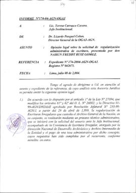 INFORME 174-2004-AGN-OGAJ