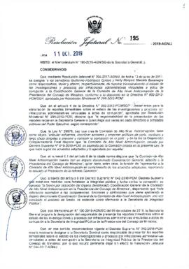 Resolución Jefatural N° 195-2019-AGN/J