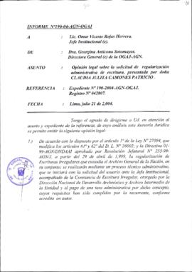 INFORME 190-2004-AGN-OGAJ