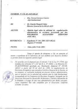 INFORME 156-2003-AGN-OGAJ