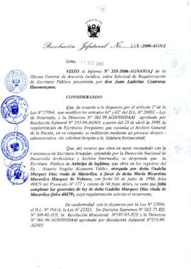 Resolución Jefatural N° 348-2006-AGN/J