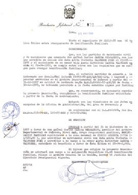 Resolución Jefatural N° 072-1988/AGN/J