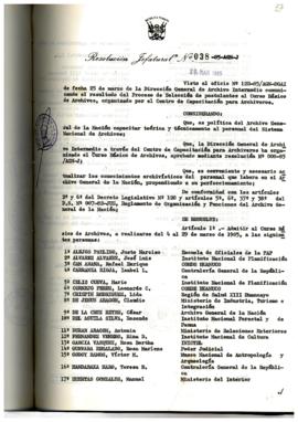 Resolución Jefatural N° 038-1985/AGN/J
