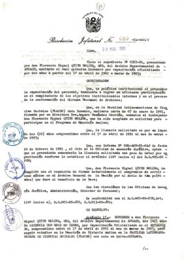 Resolución Jefatural N° 086-1991/AGN/J