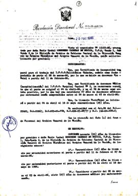 Resolución Directoral N° 43-86-AGN/OA
