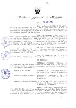 Resolución Jefatural N° 146-1995/AGN/J