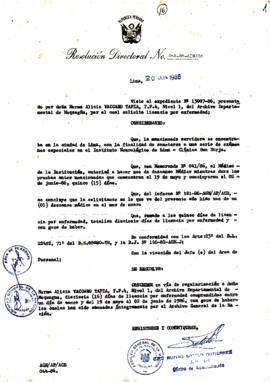 Resolución Directoral N° 56-86-AGN/OA