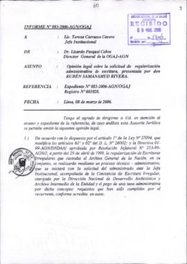 INFORME 083-2006-AGN/OGAJ
