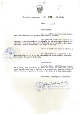 Resolución Jefatural N° 039-1987/AGN/J