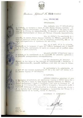 Resolución Jefatural N° 010-1985/AGN/J