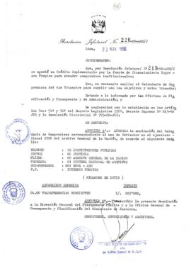 Resolución Jefatural N° 220-1990/AGN/J