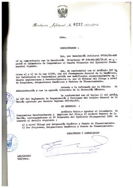 Resolución Jefatural N° 237-1982/AGN/J