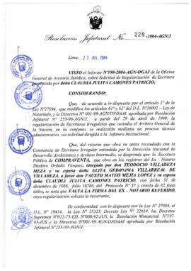 Resolución Jefatural N° 229-2004-AGN/J