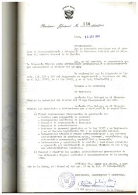 Resolución Jefatural N° 150-1986/AGN/J