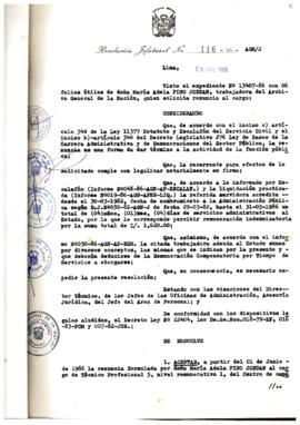 Resolución Jefatural N° 116-1986/AGN/J