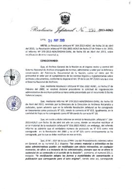 Resolución Jefatural N° 250-2013-AGN/J
