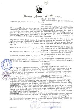 Resolución Jefatural N° 244-1991/AGN/J