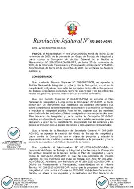 Resolución Jefatural N° 153-2020-AGN/J